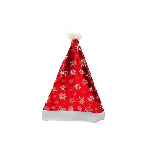 [116133] Gorro navideño 39cm con lentejuelas rojo