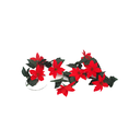 Guirnalda navidad con pascua 190cm rojo