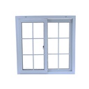 Ventana corrediza cuadriculado upvc  1 x 1 metros vento blanco