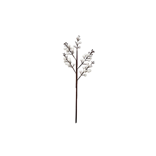[131000] Rama navideña con bayas 45cm cs2201-0110 blanco