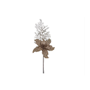 Rama navideña con flor 54cm yx2023126 champagne