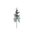 Rama navideña con flor 64cm xs1044659ws blanco/plateado