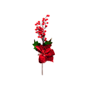 Rama navideña con pascua 45cm xs1042410r roja