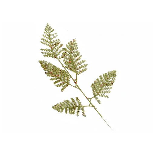 [130754] Rama navideña hoja 17x32cm 2-cs2202-0117 dorado