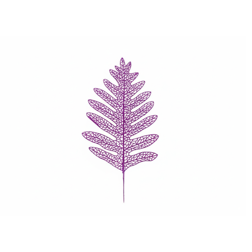 [130911] Rama navideña hoja 40cm 2-cs1503-878 morado