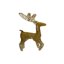Venado navideño 23x39cm 2-120315020 dorado