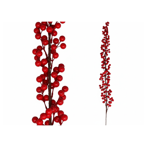 [148248] Guirnalda navideña con baya 180cm gc25-134 rojo