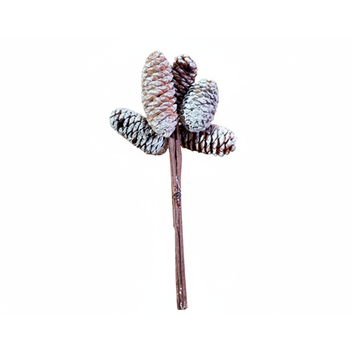 [148263] Rama navideña con bellota 52cm 4pc 24-1278 cafe