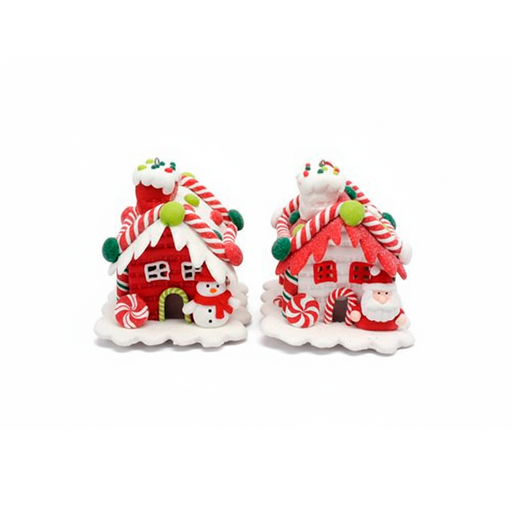 [103331] Adorno navideño casa colgar con luz 7x8cm 087 varios diseños