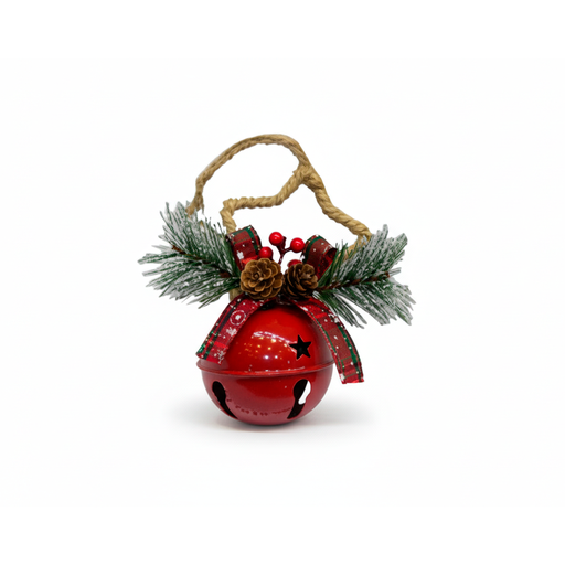 [108156] Adorno navideño colgar cascabel 8x15cm 0553 varios colores