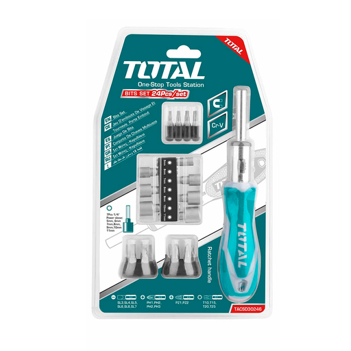 [109904] Desarmador tipo cubo 24pc total tacsd30246