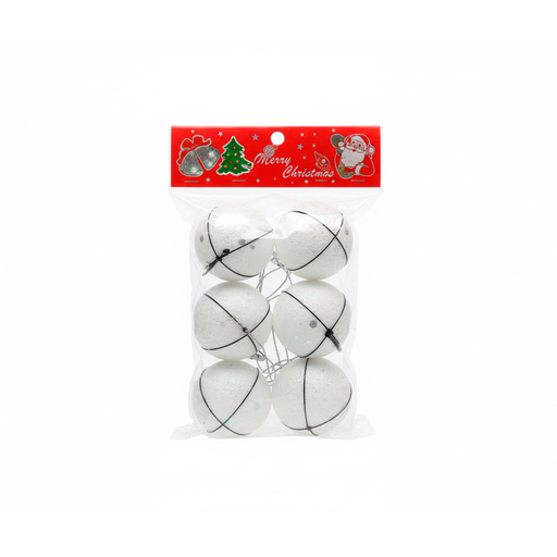 [116056] Adorno navideño manzana colgar ch-20161 blanco