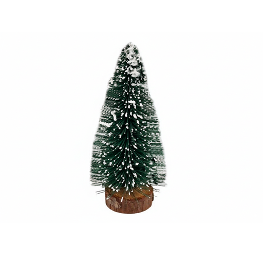 [129371] Adorno navideño pino con nieve 10cm ch-05-10 verde