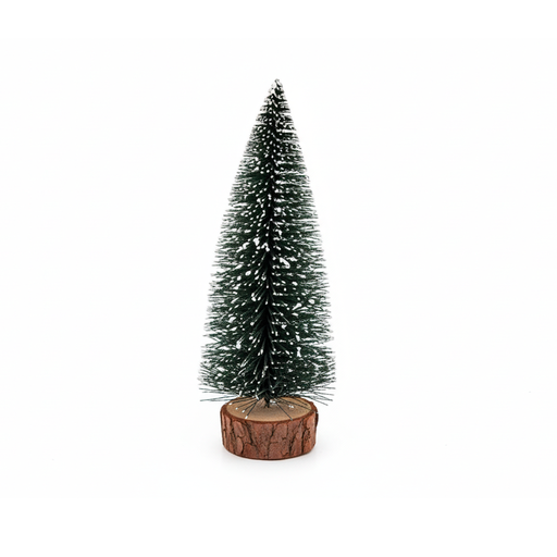 [129372] Adorno navideño pino con nieve 15cm ch-05-15 verde