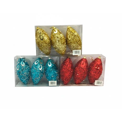 [84168] Adorno navideño tempano 3pc 11cm varios colores