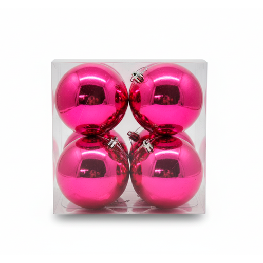[78578] Bola navideña 10cm 4pc fucsia brillante