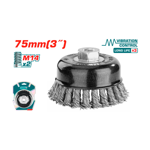 [111640] Cepillo de alambre 3" t/copa total tac32035