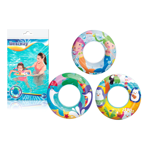 [87634] Flotador inflable redondo infantil 20" diseño marino bestway 36113