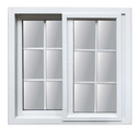 Ventana corrrediza cuadriculada upvc 1.2 x 1.2 metros vento blanco