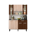 Mueble mdf para cocina kit 120x38x174 centimetros poliman cafe