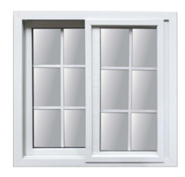 [105028] Ventana corrediza cuadriculada upvc 1.8 x 1.2 metros vento blanco