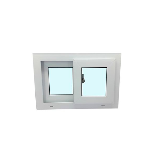[105809] Ventana corrediza lisa upvc 0.6 x 0.4 metros vento blanco