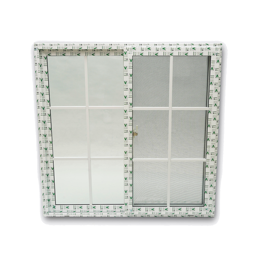[109064] Ventana corrediza cuadriculada upvc 1.2 x 1.5 metros vento blanco
