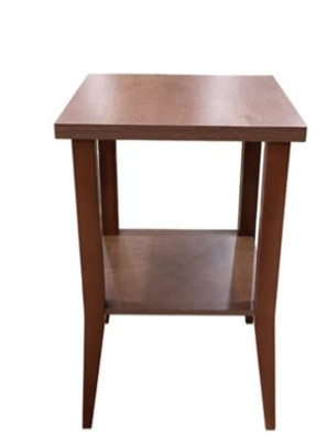 [110905] Mesa mdf lateral para habitacion 63 x 40 x 40 centimetros poliman 24640 marron