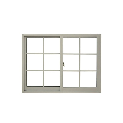 [116345] Ventana corrediza cuadriculada upvc 1.5 x 1.2 metros s58 blanco