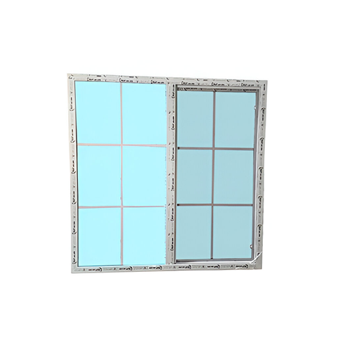 [116346] Ventana corrediza cuadriculada upvc  1.2 x 1.2 metros vento s58 blanco
