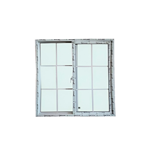[127065] Ventana corrediza cuadriculada upvc 1 x 1.2 metros vento s58 blanco
