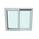 Ventana corrediza lisa upvc 1 x 0.5 metros vento blanco