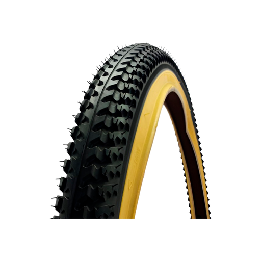 [1831] Llanta de bicicleta 26x2.10 kenda k825a negra con franja amarilla