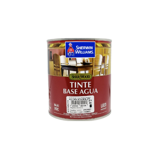 [2826] Tinte para madera base de agua 1/4-galon sherwin williams caoba