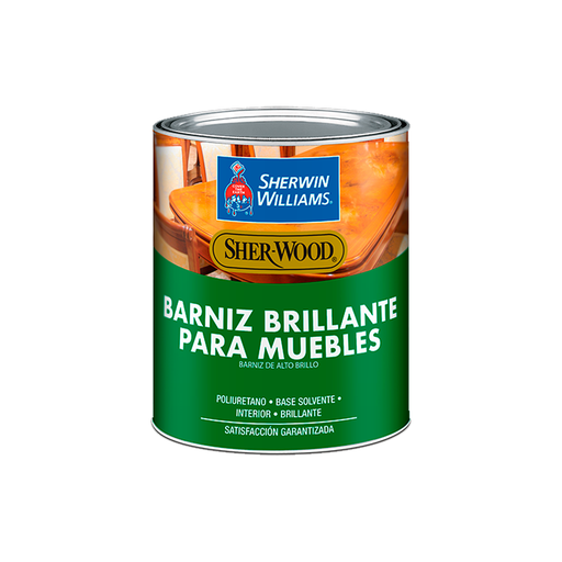 [2973] Barniz brillante para mueble 1/4-galon sherwin williams