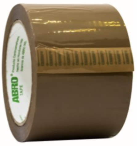 [75344] Tape avana con codido de barra 3"x150yd abro cafe