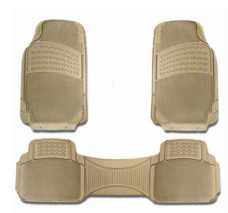 [81878] Alfombra de hule para carro 3 piezas abro cm2210p3 beige