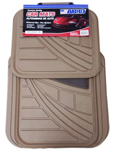 [81900] Alfombra de hule para carro 4 piezas abro cm1862p beige