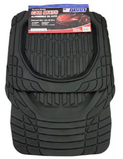 [81908] Alfombra de hule para carro 4 piezas abro cm1861p negra