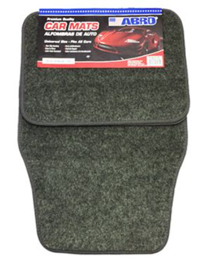 [81924] Alfombra de tela para carro 4 piezas abro cm8002 gris