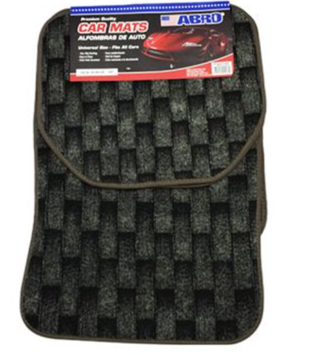 [81934] Alfombra de tela para carro 4 piezas abro cm8823 gris