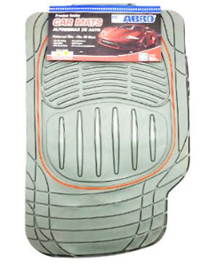 [85647] Alfombra de hule para carro 4 piezas abro cm10014p gris