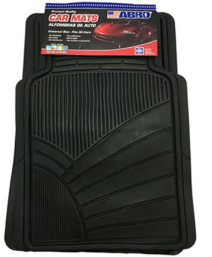 [85664] Alfombra de hule para carro 4 piezas abro cm1811p negra