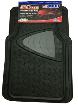 [85682] Alfombra de hule para carro 4 piezas abro cm1860p negra