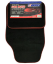 Alfombra de tela para carro 4 piezas abro cm8003 negra con rojo