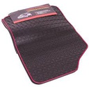 Alfombra de hule para carro 4 piezas abro cm1009 negro con rojo