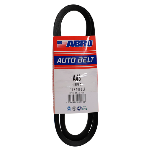 [85855] Banda de hule para carro a-43 abro bt-a43-pr-w negra