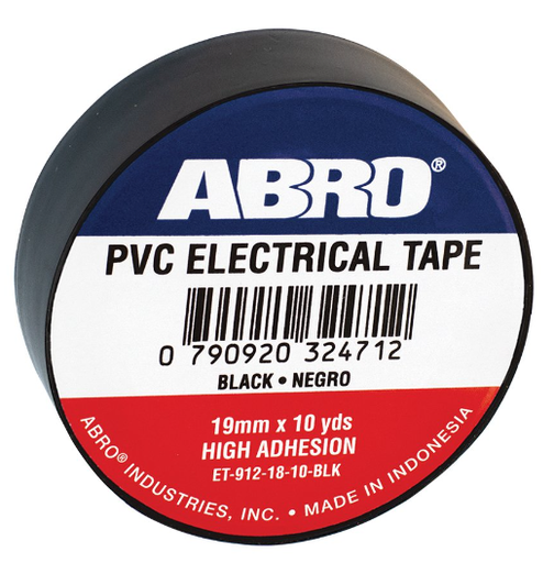 [101300] Tape electrico 3/4"x60'(20yd) abro et-912 negro